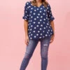 KENDRA POLKA DOT BUTTON DETAIL TOP -Printedcarpetus 9d6ac3fb45b1ab1c8a95197c68550606