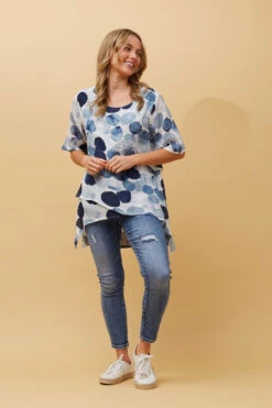 DOUBLE LAYER ASYMMETRICAL HEM TOP -Printedcarpetus 9da48aaaded6e38c4794813b51ca92d5