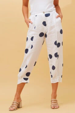 ELISSA LINEN CROP PANTS -Printedcarpetus 9df749ab9ffde423ba10754c74aff2e1