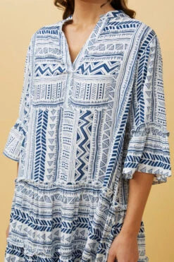WANYA AZTEC BOHO SHORT DRESS -Printedcarpetus 9f0f25ef4deff40c1d3553ac517274a4