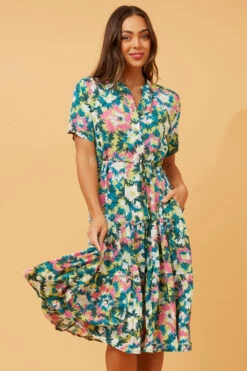MARIELLA FLORAL MIDI DRESS -Printedcarpetus 9f1f40e905ee96f88221b96fd0c960cd