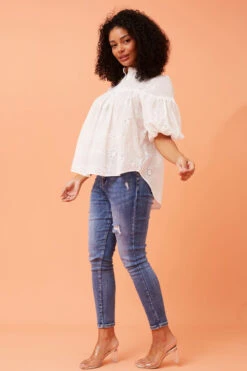 JANICE BRODERIE ANGLAISE BLOUSE -Printedcarpetus 9fa647d81791801f910499d360a1358d