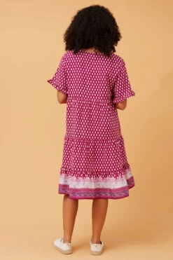 KELLY BORDER PRINT DRESS -Printedcarpetus 9ff18845b7fb0b3af1ac900686e55bb5