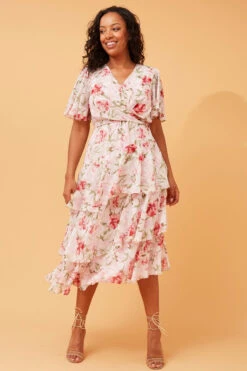 WINDSOR FLORAL MIDI DRESS -Printedcarpetus a07375accbbdd9909054f2c845e74368