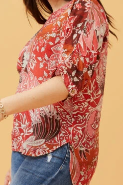 TARA FLORAL BOHO TOP -Printedcarpetus a189b1f394d698ec69a71f5873111f04