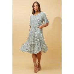 KENNA POLKA DOT MIDI DRESS -Printedcarpetus a3c8bbc1a1337b0e13dc7fe274fe7856