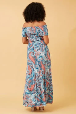 FABIAN PAISLEY BOHO MAXI DRESS -Printedcarpetus a3ea63502f1309ab3f5d53e397178306
