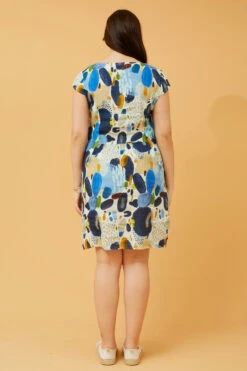 JOYA LINEN SHORT DRESS -Printedcarpetus a41d8e411f0049b9e99ffdb96bf90b05