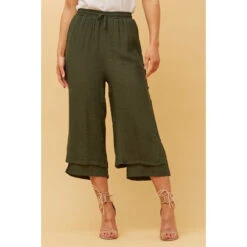 DAMIANA BUTTON DETAIL CULOTTES -Printedcarpetus a46f7a9e5dcd21b7b2d40b37757c1db5