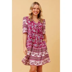 INDIANA FLORAL BOHO SHORT DRESS -Printedcarpetus a512458c8707101bb9b58bfc09689c09