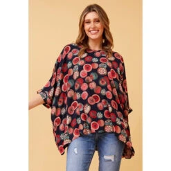 KLORA ABSTRACT BOHO PRINT TOP -Printedcarpetus a51c9b2b2d961fbc4eddcbbe1c897215