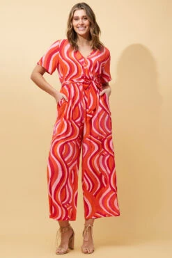 PAULINE MULTI COLOUR CROPPED JUMPSUIT -Printedcarpetus a636e91fd2febb5ae4353c459ab7c687