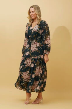 CRYSTELLE FLORAL MAXI DRESS -Printedcarpetus a669c1cc1688bd9611a1f708f1fcacd4