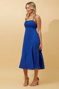 CHANTELLE LINEN MIDI DRESS -Printedcarpetus a6a75dc0bbed049d5d01e9b66956ff4b