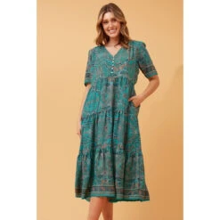 KYAH SATIN BOHO MIDI DRESS -Printedcarpetus a6ed4d857226bdf8129016c83f263e44