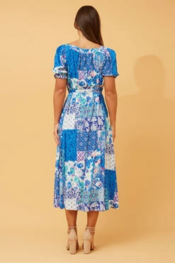 BRITTANY PATCHWORK FLORAL DRESS -Printedcarpetus a6f2f1f3a361336861aa8ab082c74750