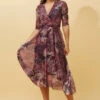 LUELLA FLORAL MIDI DRESS -Printedcarpetus a6fe0423383ae9ade83c49d3a90ecfeb
