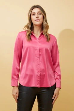ALITA SATIN SHIRT -Printedcarpetus a73ad577654fe140eaebacbb0a10c9bf