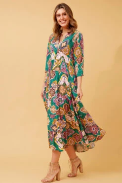 BAHAMAS FLORAL BOHO MAXI DRESS -Printedcarpetus a766e0f03a7415448dd6de160f71f065