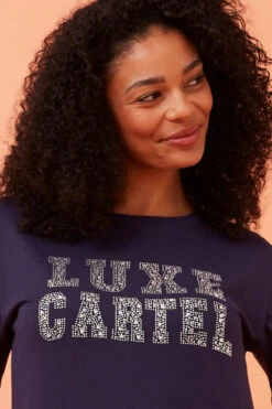 BINDI EMBELLISHED GRAPHIC PRINT TOP -Printedcarpetus a7c77db4b8ad025fe2587a19c074f068