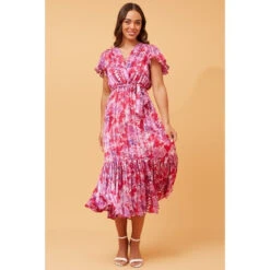 DAWN FLORAL MIDI DRESS -Printedcarpetus a807d311ebc636bea1d0b8f568065d58