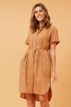 GERALDINE LINEN SHIRT DRESS -Printedcarpetus a8b71622e1cf646927d9c55b75aee9b1