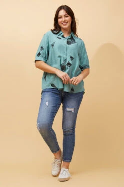 JACQUELINE ABSTRACT PRINT SHIRT -Printedcarpetus a99fff0367d896b8217594e60a871a80