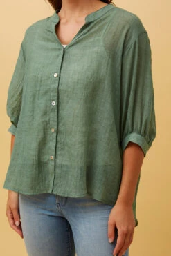 BELINA BUTTON UP SHIRT -Printedcarpetus aa411efa42eb021cae25fd2bdba12459