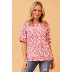 GAELIN ABSTRACT BOHO TOP -Printedcarpetus aa5b2ab07fc0bf5cd2f48af400bf9603