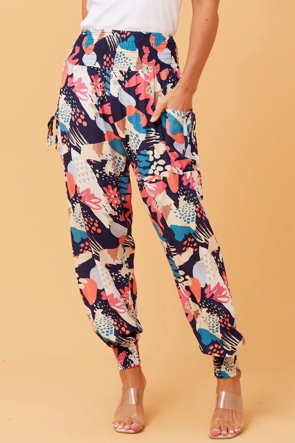 ABSTRACT PRINT HAREM PANTS 5 ABSTRACT PRINT HAREM PANTS - Image 3