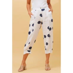 ELISSA LINEN CROP PANTS -Printedcarpetus ab9cffa154a175b6f7f4f4cdca2be848
