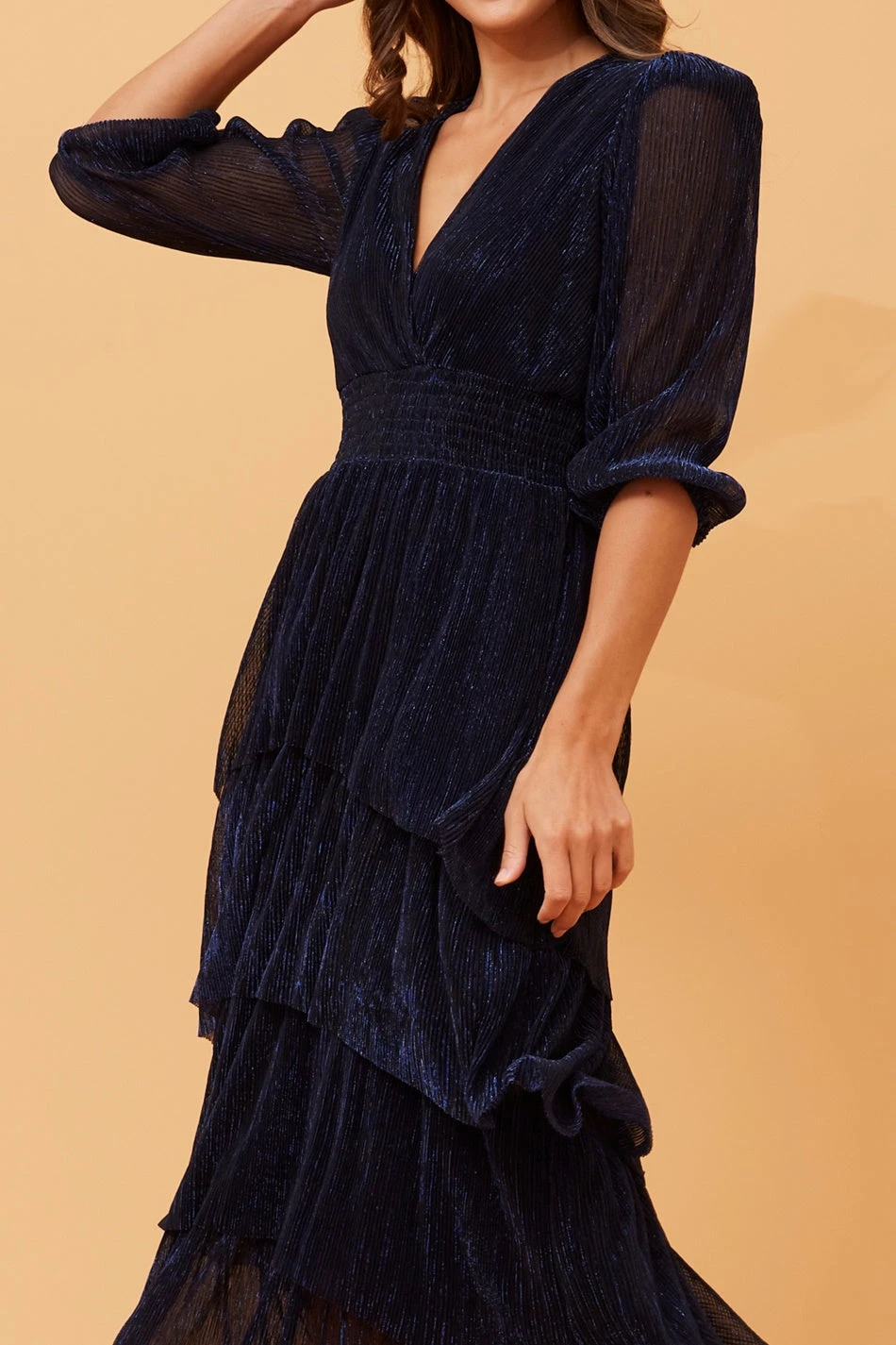 WILLAMINA GLITTER TIERED MAXI DRESS 8 WILLAMINA GLITTER TIERED MAXI DRESS - Image 6