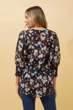 ELEGANT BALLOON SLEEVE FLORAL BLOUSE -Printedcarpetus ac4b0d5f8e42e671a4d8664fca9dfc5b