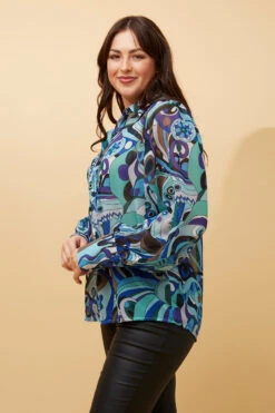 BELLE LONG BALLOON SLEEVE SHIRT -Printedcarpetus ac66544e84d74f2255639dfe5058cf65