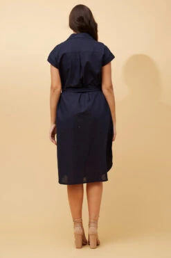 GEORGINA LINEN SHIRT DRESS -Printedcarpetus acade77638ccda8133e6be05c0dcce10