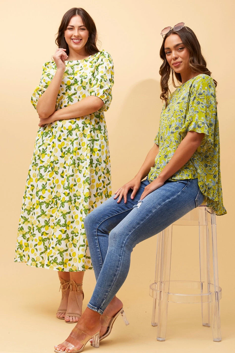 DOROTHY LEMON PRINT LINEN DRESS 3 DOROTHY LEMON PRINT LINEN DRESS