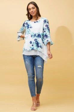 RUMI DOUBLE LAYER FLORAL TUNIC TOP -Printedcarpetus acbbf4196ebb8a3fca8a1ed1892396b4 24d70e5b e576 467b a2d0 29d8d1a6e3ca