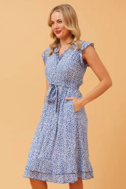 RAVINA FLORAL TEA DRESS -Printedcarpetus acdfa459dd5beb184dd42cea18dbfdb9