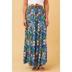 DORIAN ABSTRACT PRINT MAXI SKIRT -Printedcarpetus ad0c8ad410815390eac688b718463897