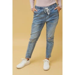 DISTRESSED DENIM JOGGER 15 DISTRESSED DENIM JOGGER -Printedcarpetus adb53a73e4ce1678b22241dce1ce266b