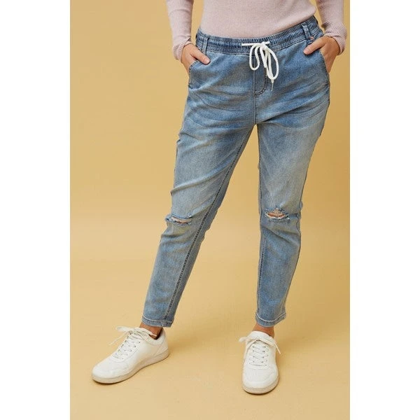 DISTRESSED DENIM JOGGER 9 DISTRESSED DENIM JOGGER - Image 7