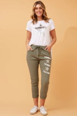 JANJA SEQUIN STAR PRINT JOGGERS -Printedcarpetus adce9a6fd6bf6223b797ec655aef9738