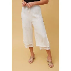 DAMIANA BUTTON DETAIL CULOTTES -Printedcarpetus ae540ff222869e486a4c7c1f20f4af44