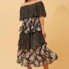 SAMARA TIERED PLEATED FLORAL DRESS -Printedcarpetus aed8efba2bd2a3366aaab7a76cfae185