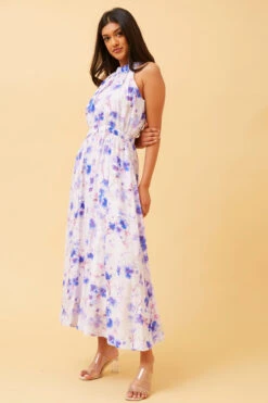 TALISIA HALTER NECK FLORAL DRESS -Printedcarpetus afd1162bf5e378bd7f1429c99838cc2c