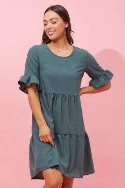 TIERED BABYDOLL DRESS -Printedcarpetus b0579a904d2baa95abd800c31a26d15f