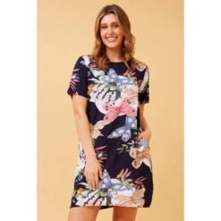 PIPPA BUTTERFLY PRINT DRESS -Printedcarpetus b199c0a8558695910d7de0f7bc56ed54