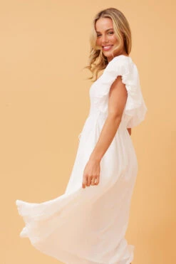 ANOK PUFF SLEEVE MIDI DRESS -Printedcarpetus b24594355e7d75a9c39364e8b8b95080