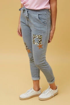 CARRISA PATCHWORK PRINT JOGGER PANTS -Printedcarpetus b34376454ead8e20680c77cf9587b00a