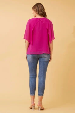 LEILANI SPLIT SLEEVE TOP -Printedcarpetus b35810a3593fda62389727971dd732ef